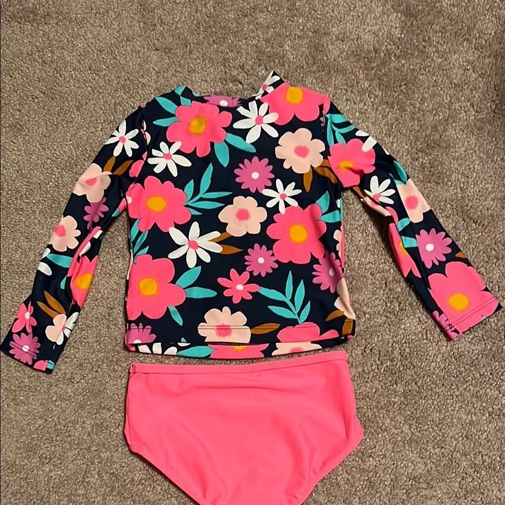 Carter’s Floral Kids Swim Set - Pink and Blue